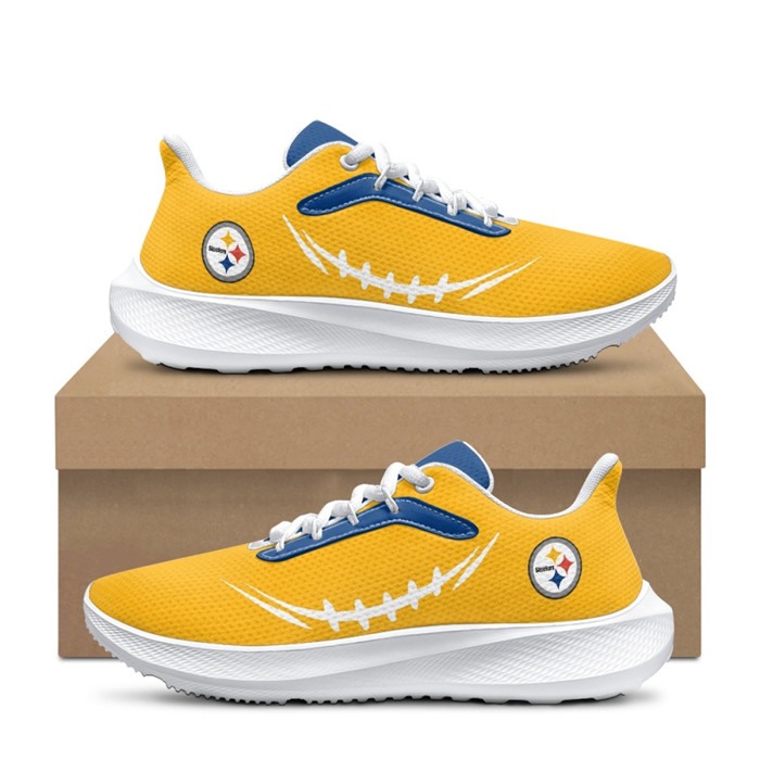 Women's Pittsburgh Steelers Yellow Running Shoe 001